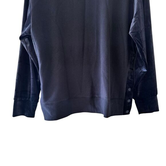 Athleta Retroplush Velvet Mixed Media Crewneck Oversized Sweatshirt Size M #2373 - Picture 8 of 16
